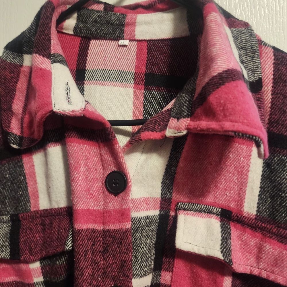 Plaid Pattern Long Length Jacket - image 2